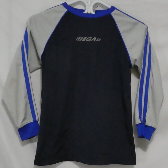 Y2K | GAP | medium (8) | Blue And Grey Long Sleeve Shirt With Stripes - Picture 1 of 16